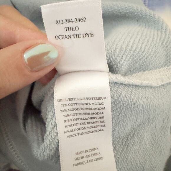 RAILS Theo Crewneck Sweatshirt Ocean Tie Dye XS - Picture 8 of 9